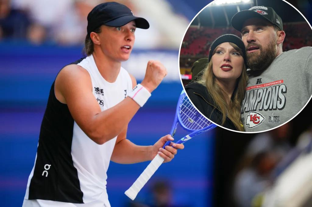 Iga Swiatek focused solely on Taylor Swift's engagement following her US Open victory.