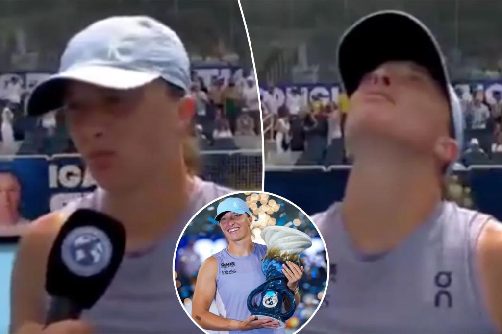 Iga Swiatek's interview becomes uncomfortable following her victory