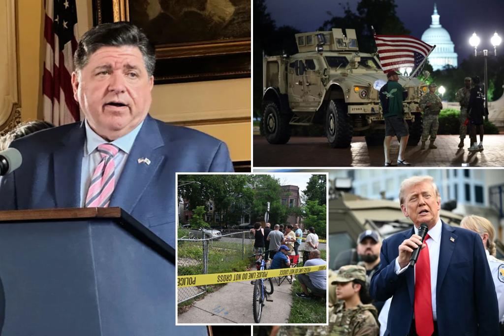 Illinois Governor Pritzker claims Trump is trying to create a crisis as his administration prepares to send the National Guard to Chicago.