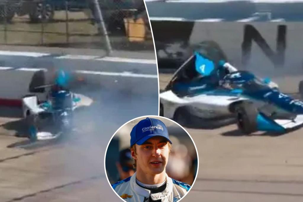 IndyCar racer David Malukas taken by helicopter to nearby hospital following frightening accident