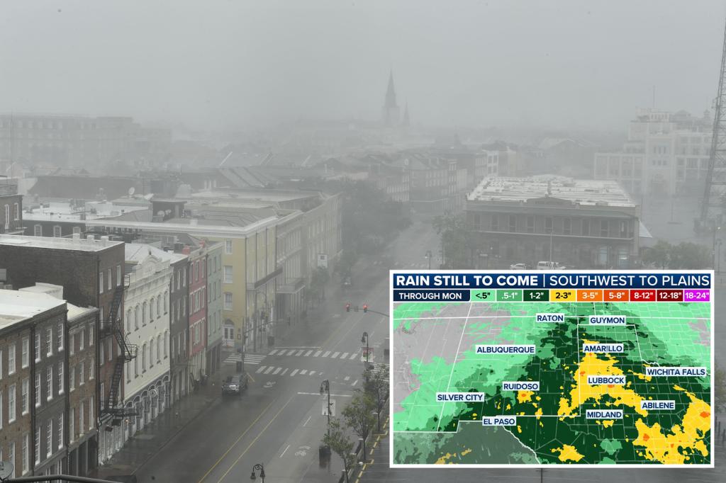 Intense rain in the South raises flood risks as Labor Day weekend approaches