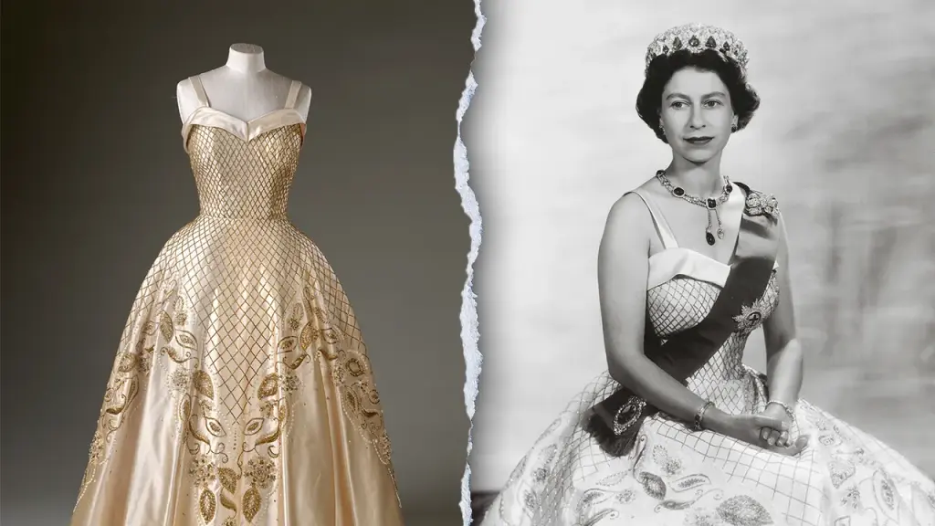 Items from Queen Elizabeth II's wardrobe showcased in an exclusive Buckingham Palace exhibit