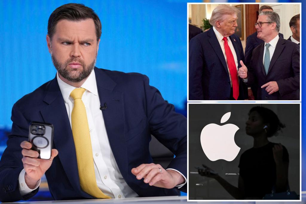 JD Vance spearheads initiative to prevent the UK from obtaining US Apple user data