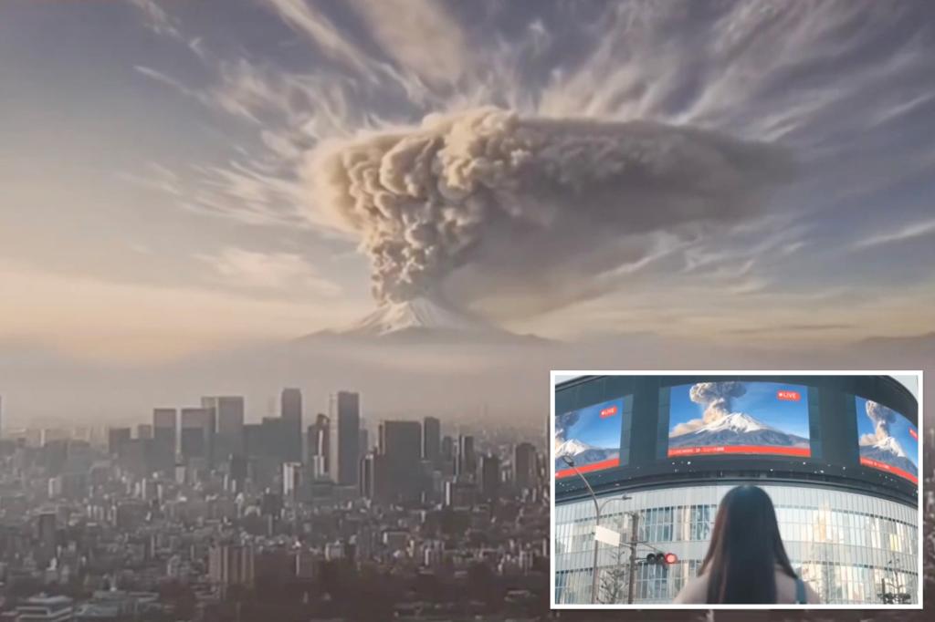 Japan issues warning for Mount Fuji eruption accompanied by unsettling AI simulation