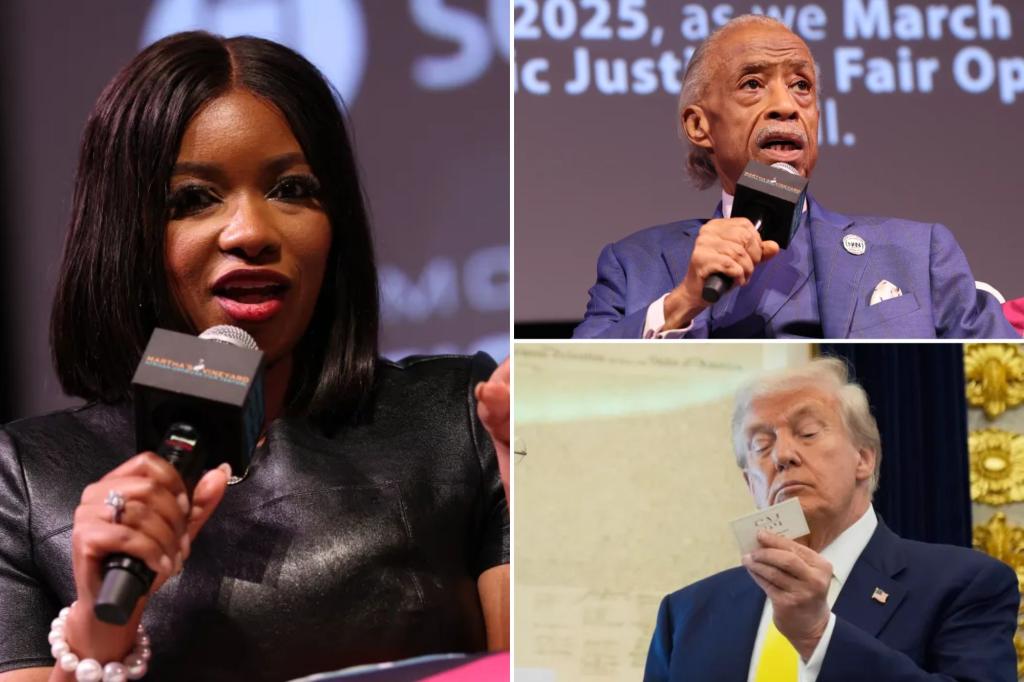 Jasmine Crockett criticizes Republicans as &lsquo;racist&rsquo; after Al Sharpton mistakenly praises &lsquo;Jasmine Campbell&rsquo; in an awkward error.