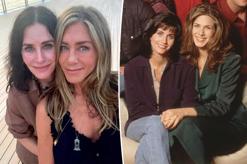 Jennifer Aniston and Courteney Cox charm fans with a friendship selfie