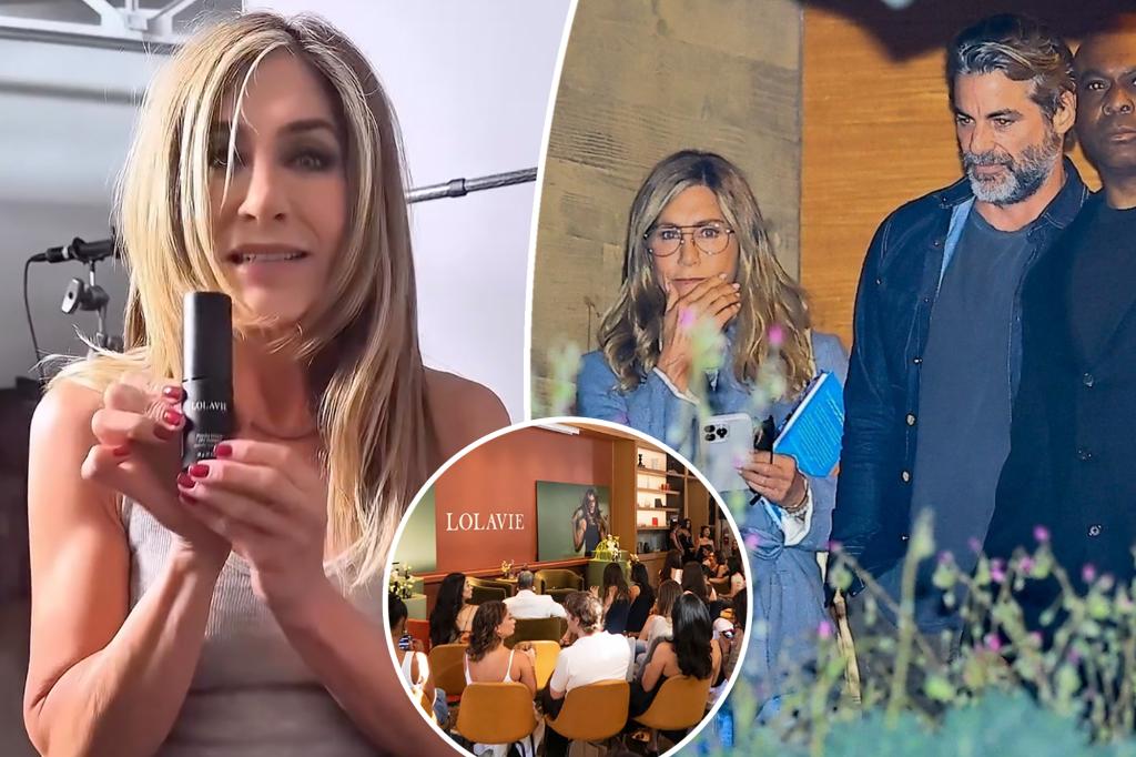 Jennifer Aniston and Jim Curtis' relationship intensifies as he backs her at a beauty event