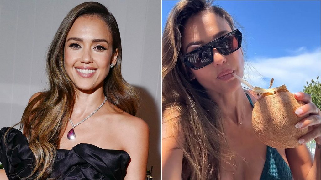 Jessica Alba enjoys the sunshine in a green bikini selfie