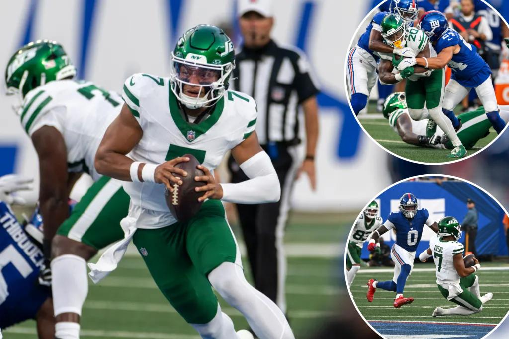 Jets showcase their offensive identity in preseason defeat against Giants