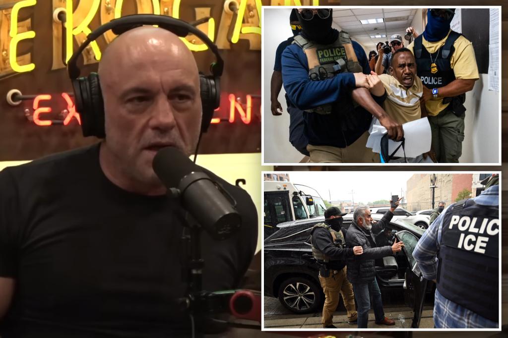 Joe Rogan criticizes the ICE raids conducted by the Trump administration.