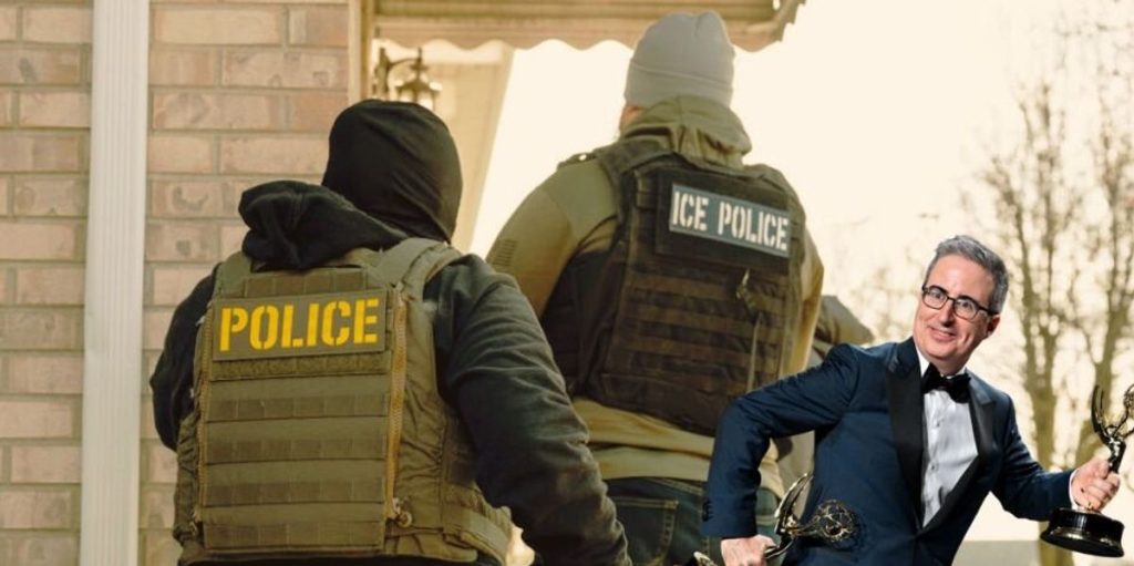 John Oliver's final week? Concerned Brit worries Trump will have him detained.