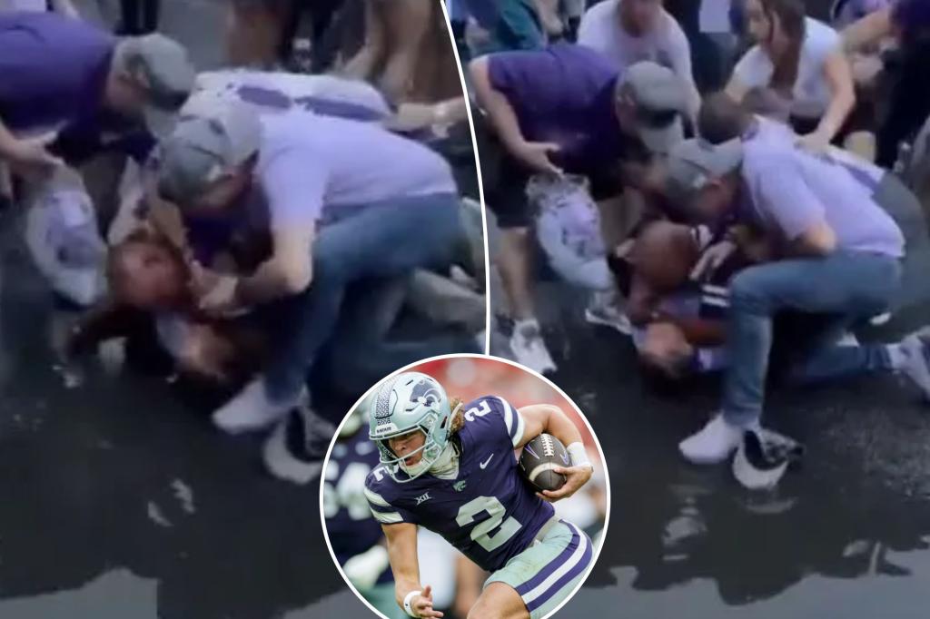 Kansas State quarterback Avery Johnson's father and brother involved in intense altercation following defeat