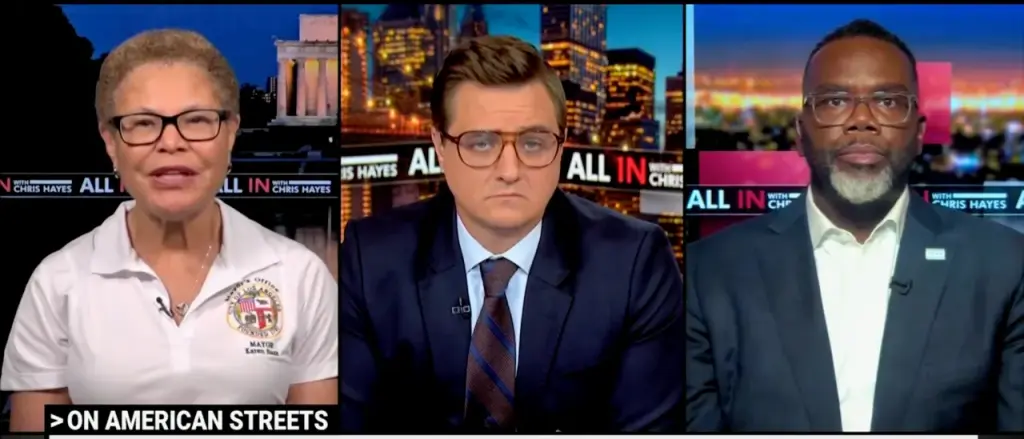 Karen Bass claims that funding for violence prevention is more effective in reducing crime in big cities than deploying National Guard troops.