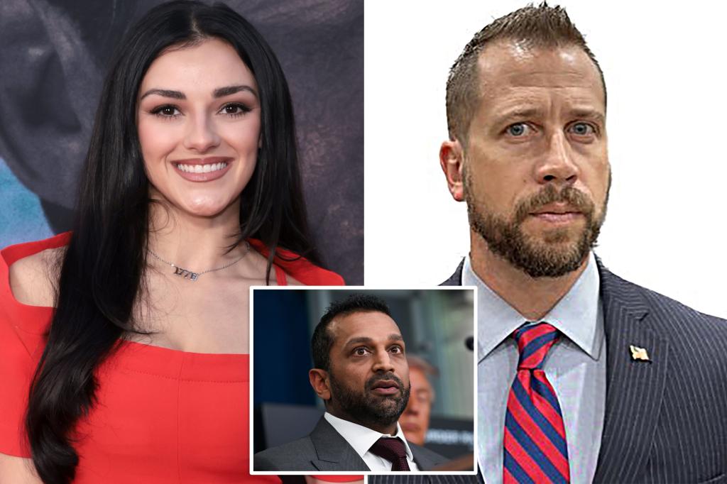 Kash Patel's girlfriend files a lawsuit against a podcaster for alleging that she is an Israeli spy who seduced the FBI chief in a trap.