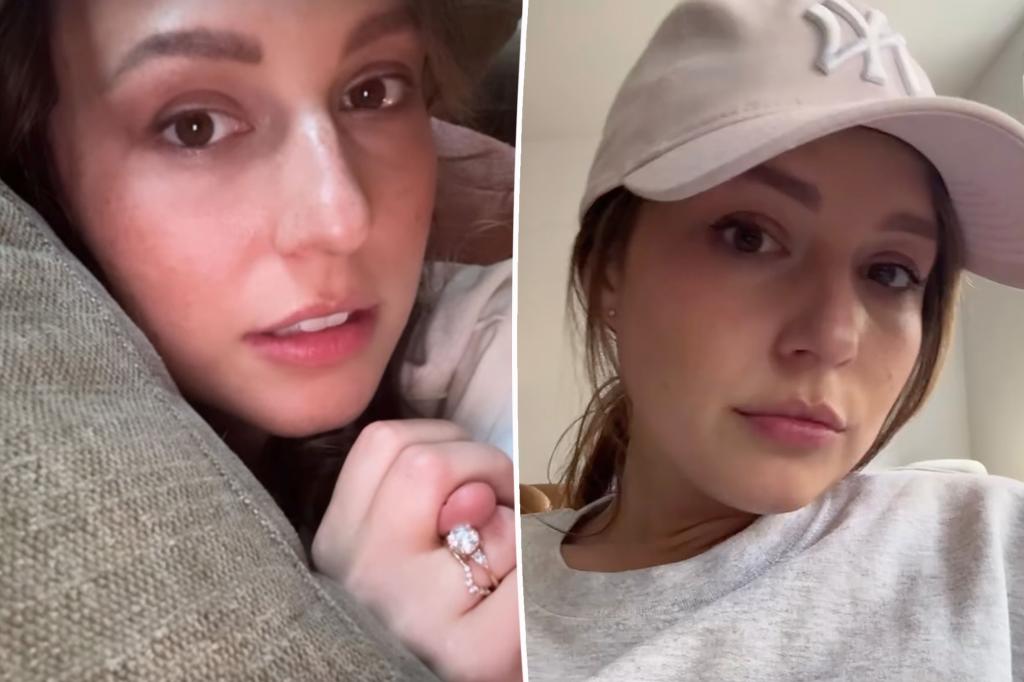 Katie Thurston sheds tears as she begins to feel unwell during her fight with stage 4 breast cancer.