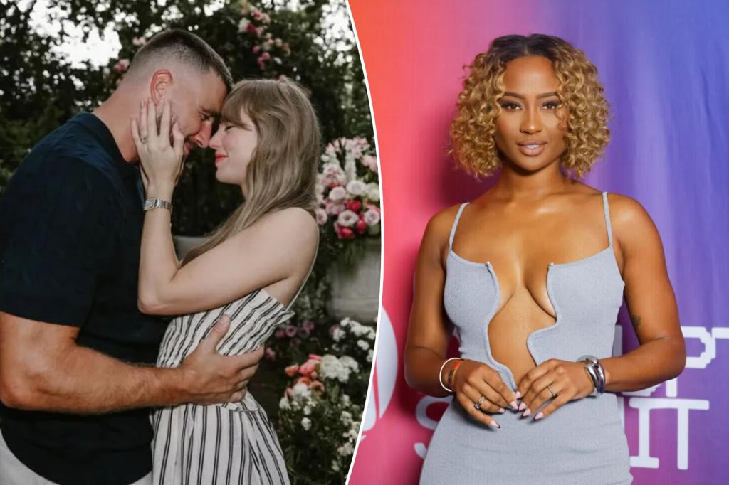 Kayla Nicole shares family updates on the day Travis Kelce gets engaged to Taylor Swift.