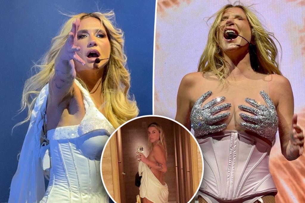 Kesha poses nude for a bathroom selfie and shares a bold message.