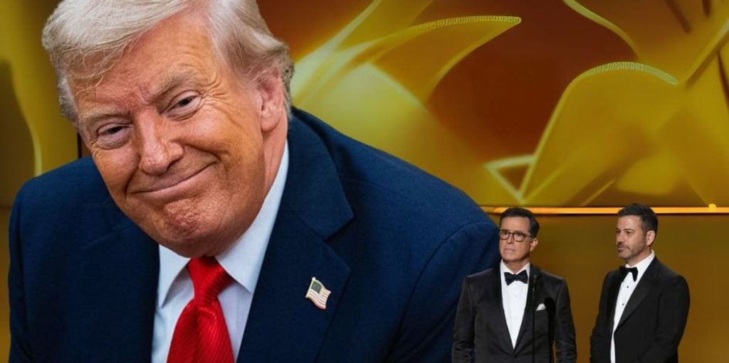 Kimmel says Trump orchestrated Colbert's dismissal.