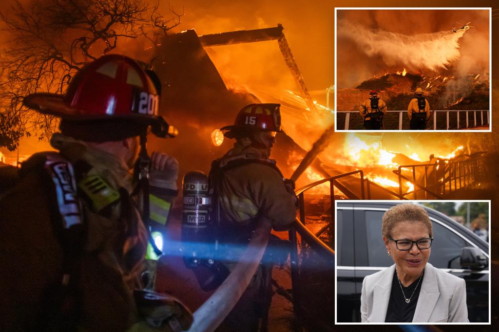 LA Mayor Bass puts off Palisades fire report due to DOJ request during investigation