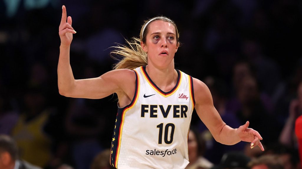 Lexie Hull proves her resilience despite black eyes, says Fever coach