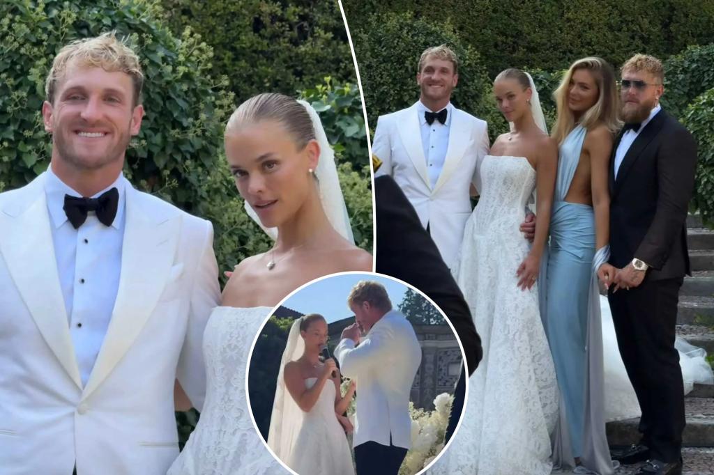 Logan Paul and model Nina Agdal tie the knot in an Italian wedding