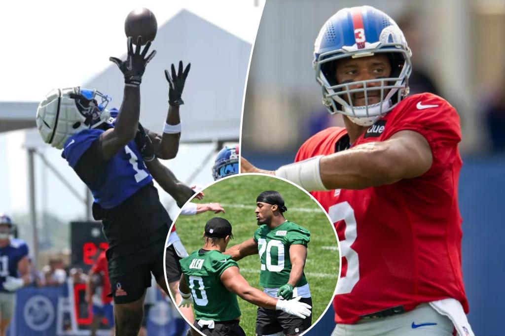 Malik Nabers and Sauce Gardner highlight interesting matchups in Jets-Giants practice.