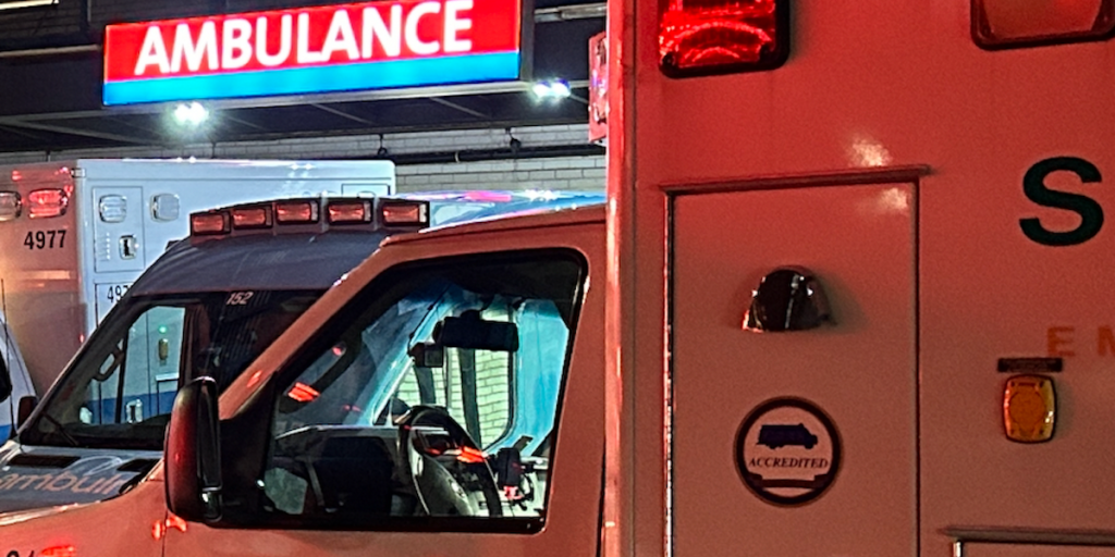 Man shot in emergency room after he and his girlfriend argued with the shooter outside the hospital.