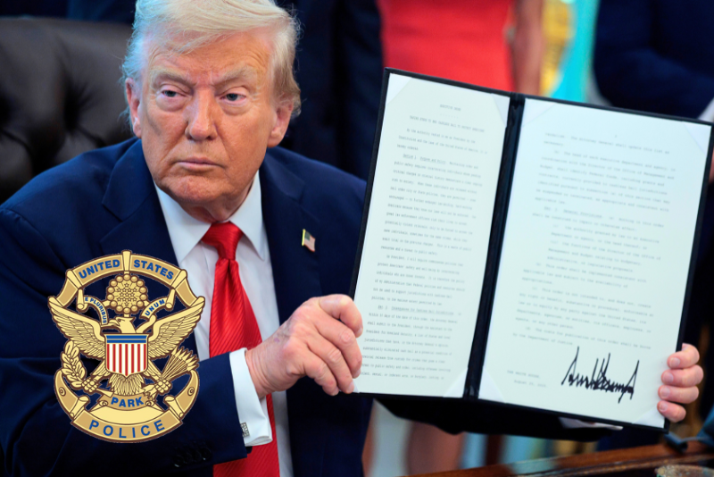 Man taken into custody for burning American flag in park near White House, shortly after Trump signed flag-burning executive order