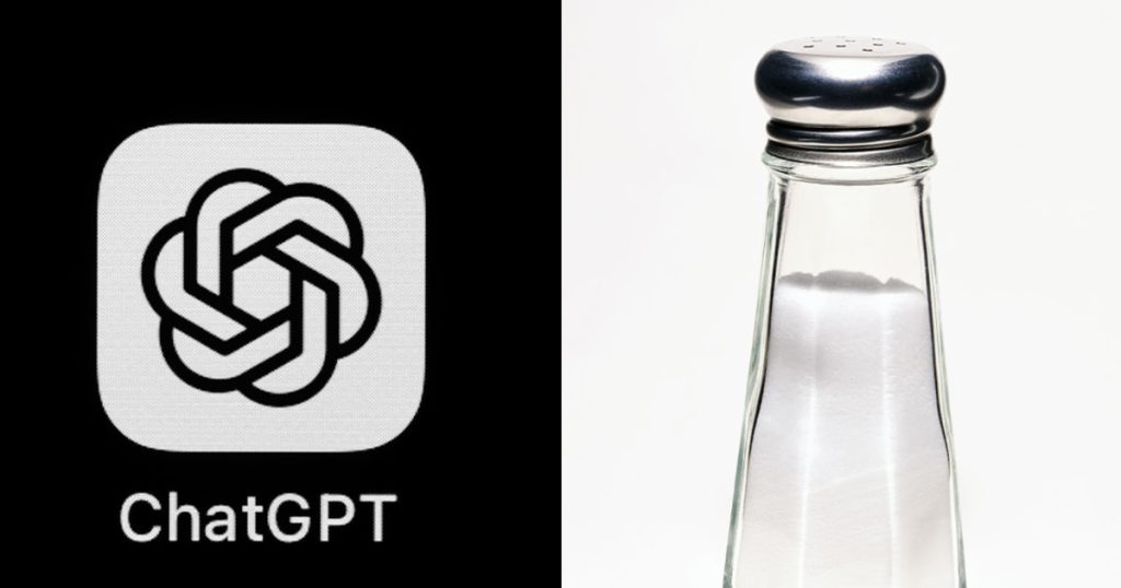 Man who inquired with ChatGPT about eliminating salt from his diet was hospitalized due to hallucinations.