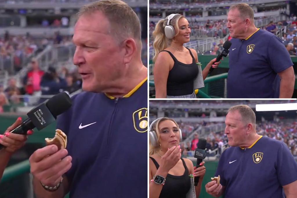 Manager of the Brewers shares he has a pancake in his pocket — then makes a reporter eat it