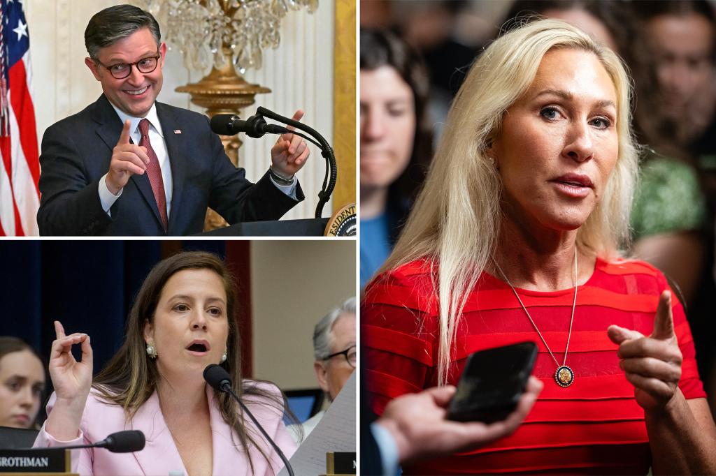 Marjorie Taylor Greene expresses disappointment with the Republican Party, stating it has abandoned America First principles.