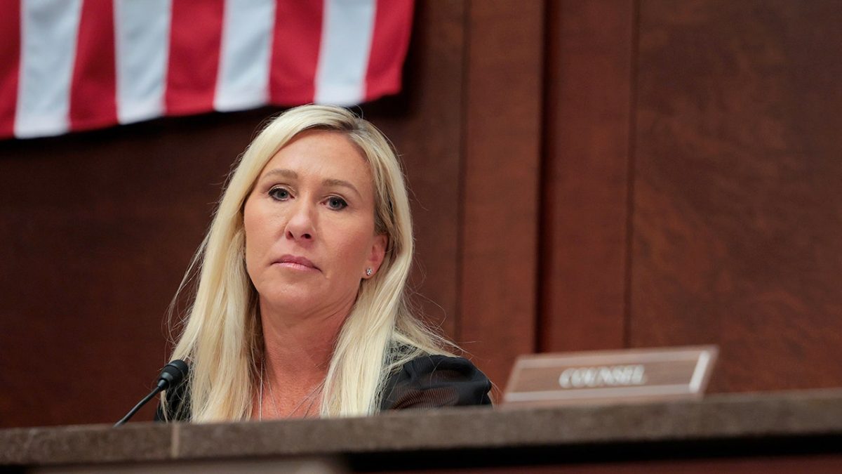 Marjorie Taylor Greene talks about her strong frustration.