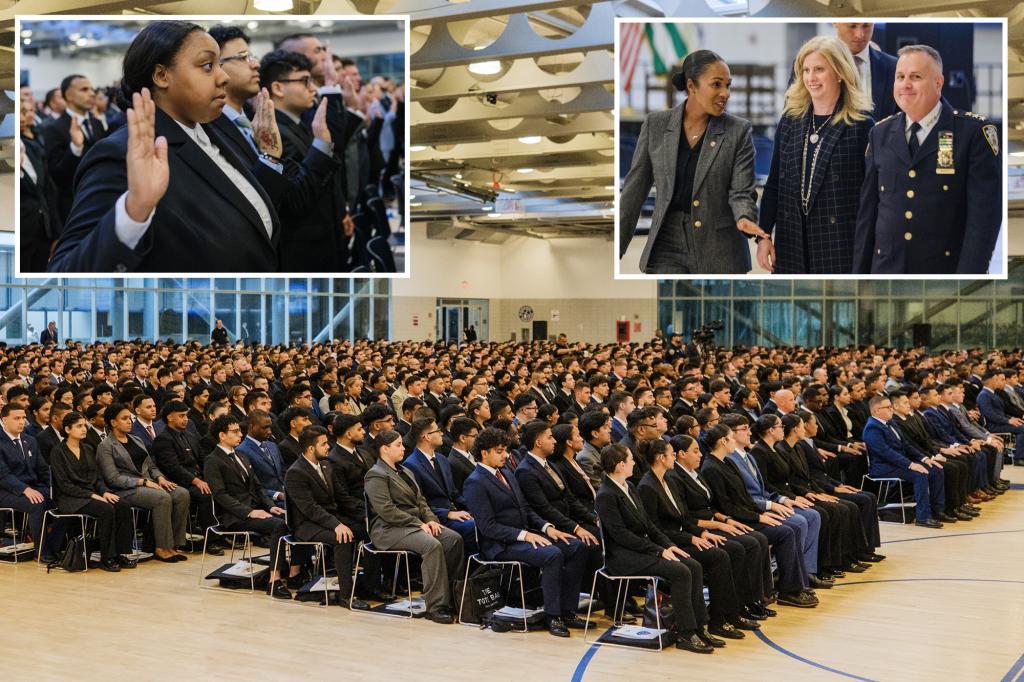 NYPD introduces close to 1,100 new recruits to the academy – the biggest group in nearly ten years