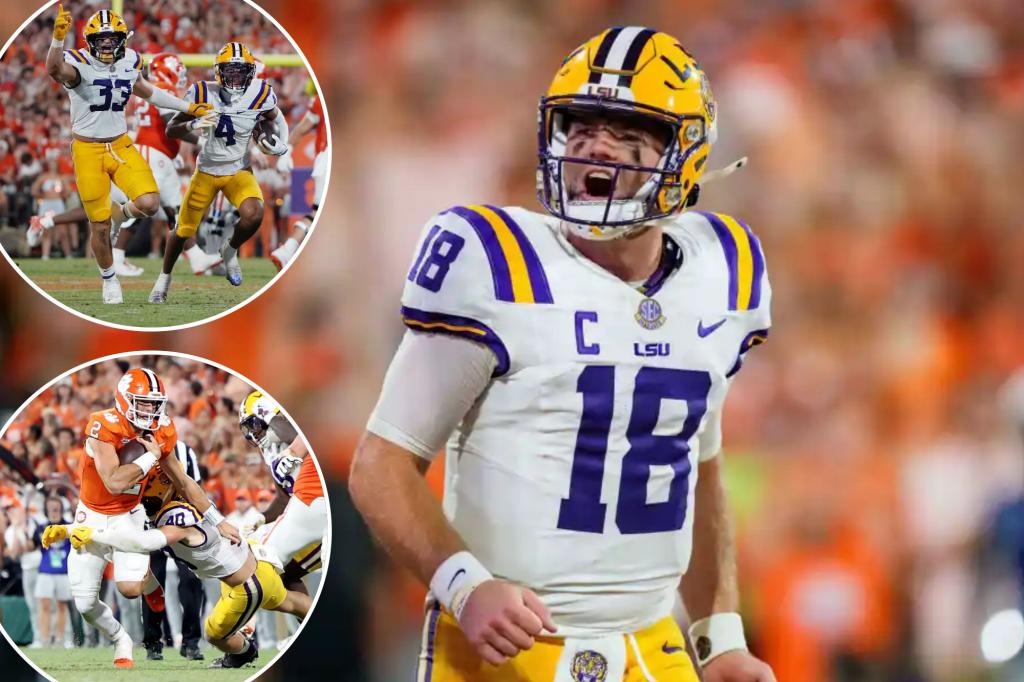 No. 9 LSU sends a message by coming back to defeat No. 4 Clemson