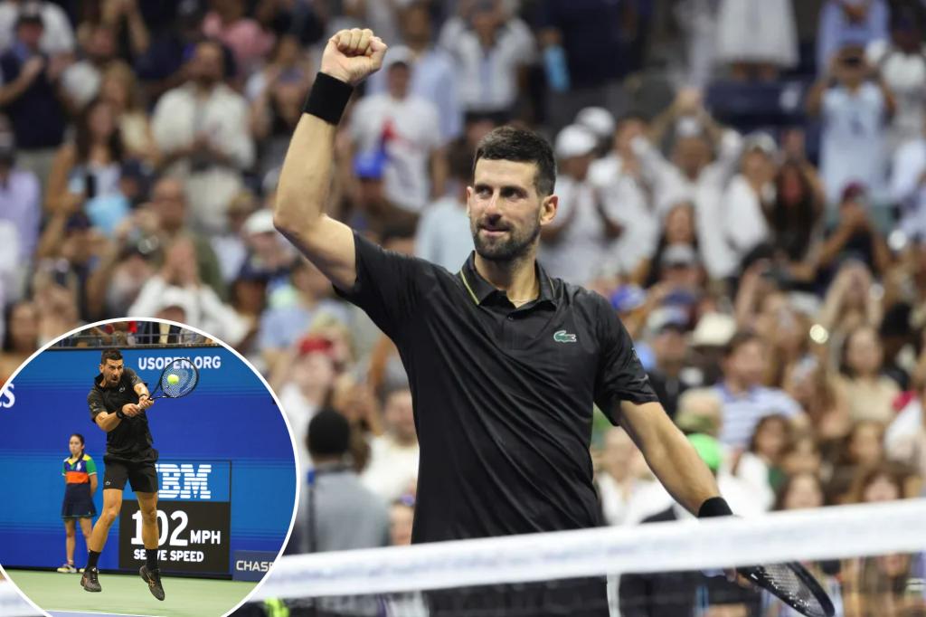 Novak Djokovic overcomes early issues for a messy victory to kick off the US Open