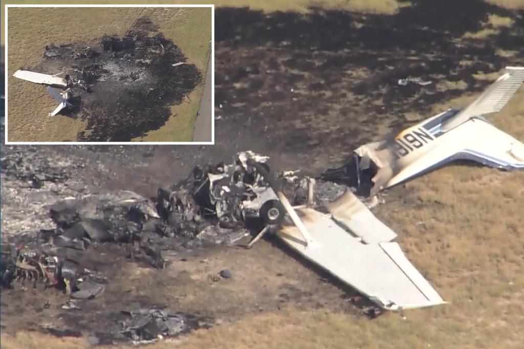 One person killed and three hurt after small planes crash in midair while landing at Colorado airport