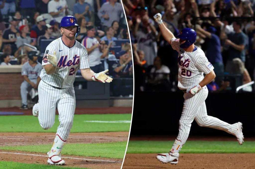 Pete Alonso's three-run home run brings him one away from tying the Mets' record.