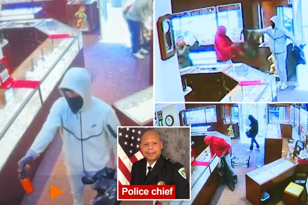 Police chief was allegedly having lunch while a $2M jewelry store robbery took place nearby.