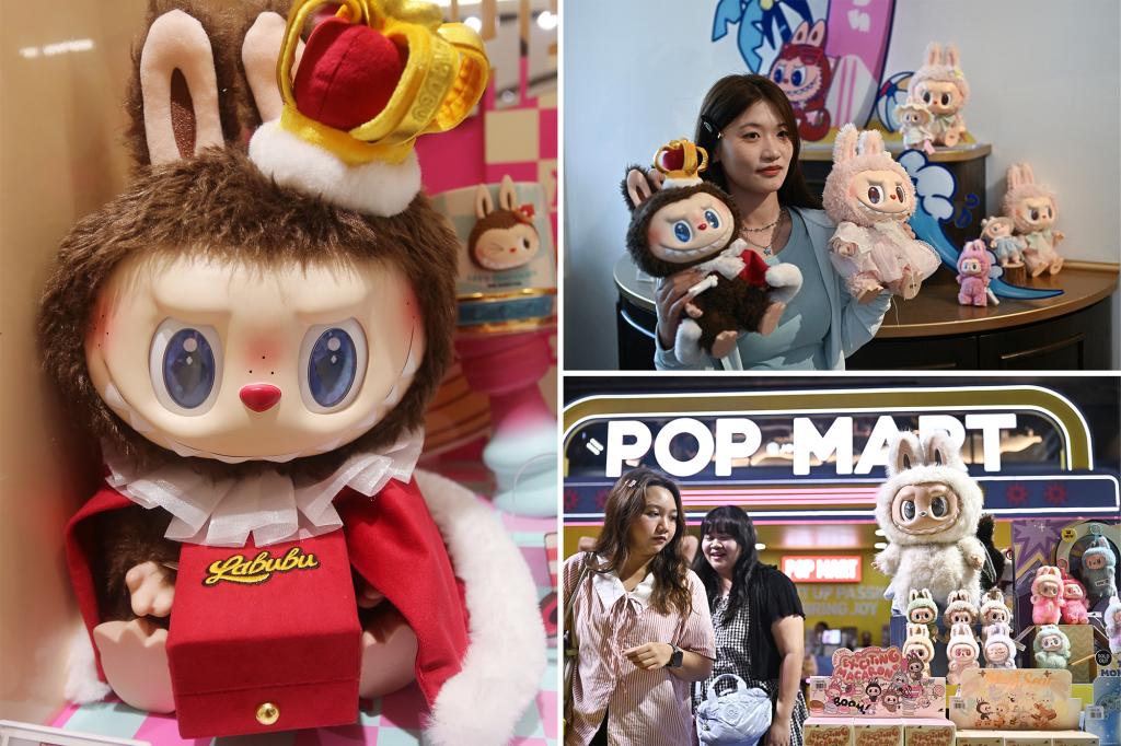 Pop Mart in China experiences a 400% increase in profit as Labubu dolls sell rapidly worldwide.