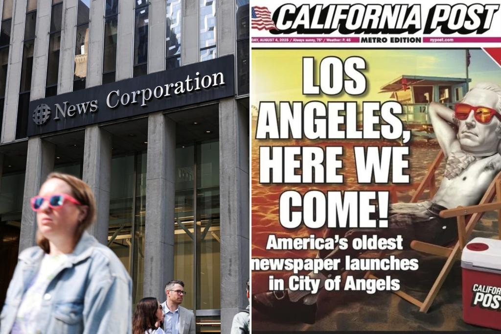 Profits at News Corp increase by almost 30% in the fourth quarter, with a revenue growth of 1%