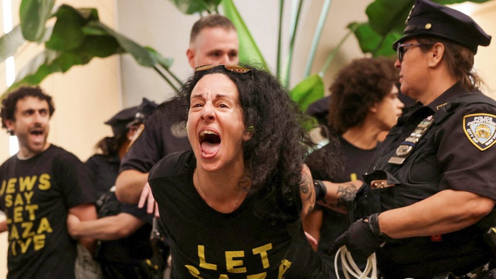 Protesters against Israel taken into custody at Schumer and Gillibrand's NYC offices