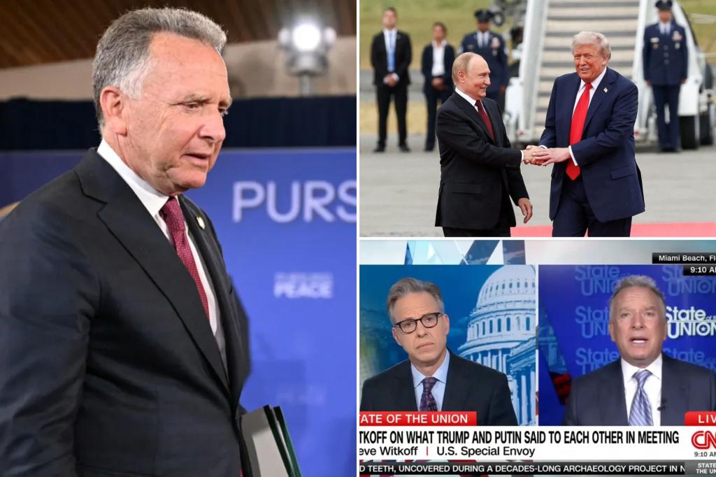 Putin accepted US security commitments for Ukraine similar to NATO during the summit in Alaska, according to Witkoff.