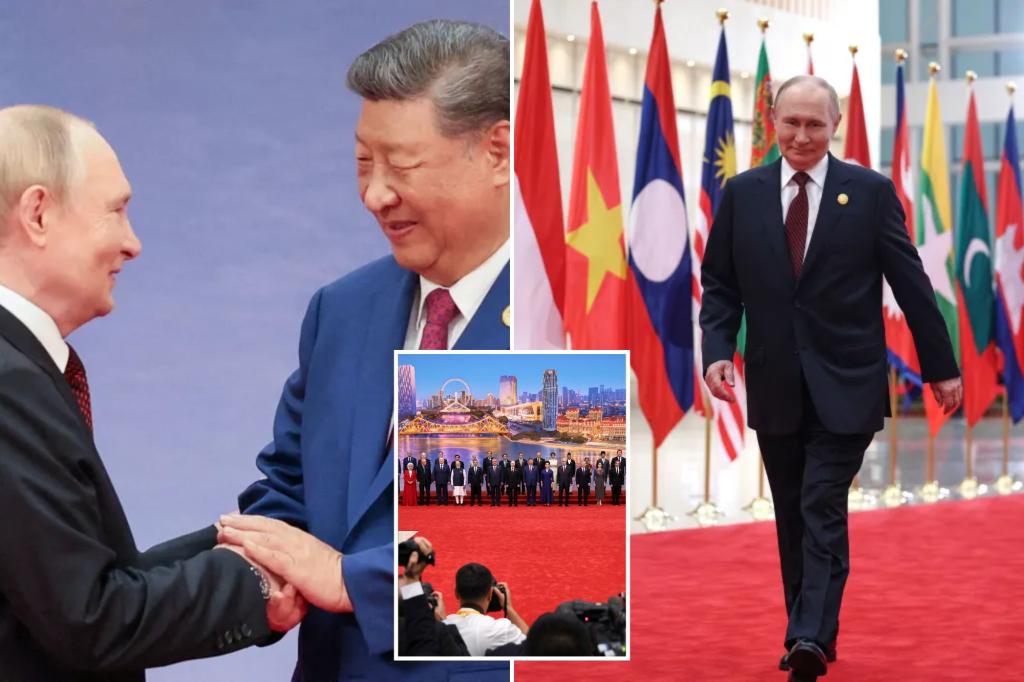 Putin receives a warm reception in China for a summit focused on opposing Western global dominance.