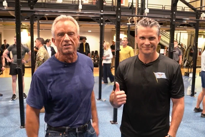 RFK Jr. invites Hegseth to a pushup and pullup contest, encouraging a healthy and active way of living