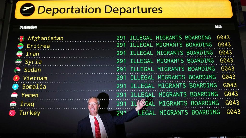 Reform UK intends to send 600,000 asylum seekers away based on Farage's suggestion.