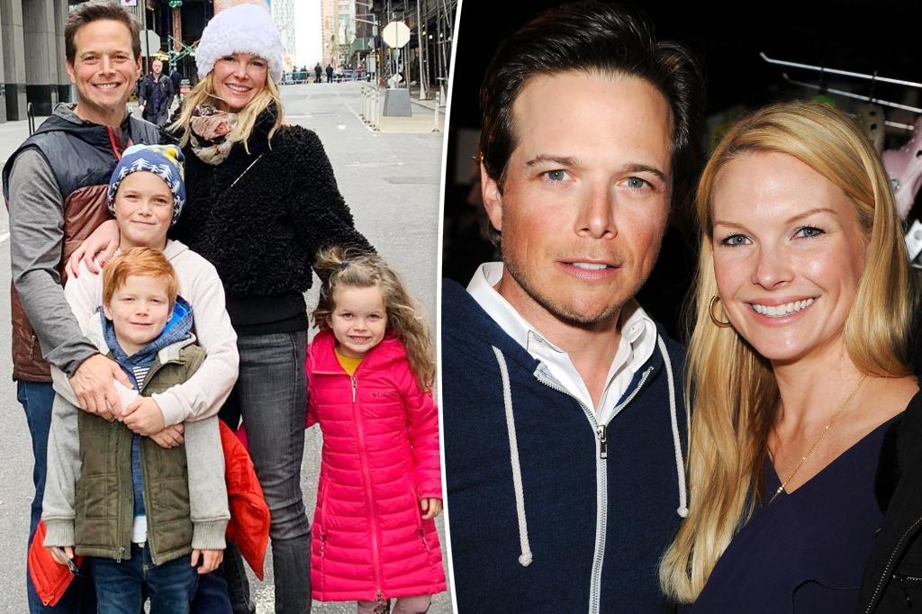 Scott Wolf urges his estranged wife Kelley to avoid involving their 'terrified' children in leaked messages.