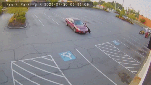 Sedan escapes and strikes restaurant several times during failed towing effort