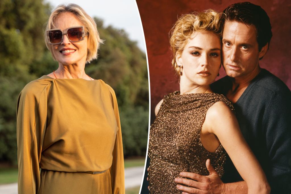 Sharon Stone says she and Michael Douglas had a loud argument in public