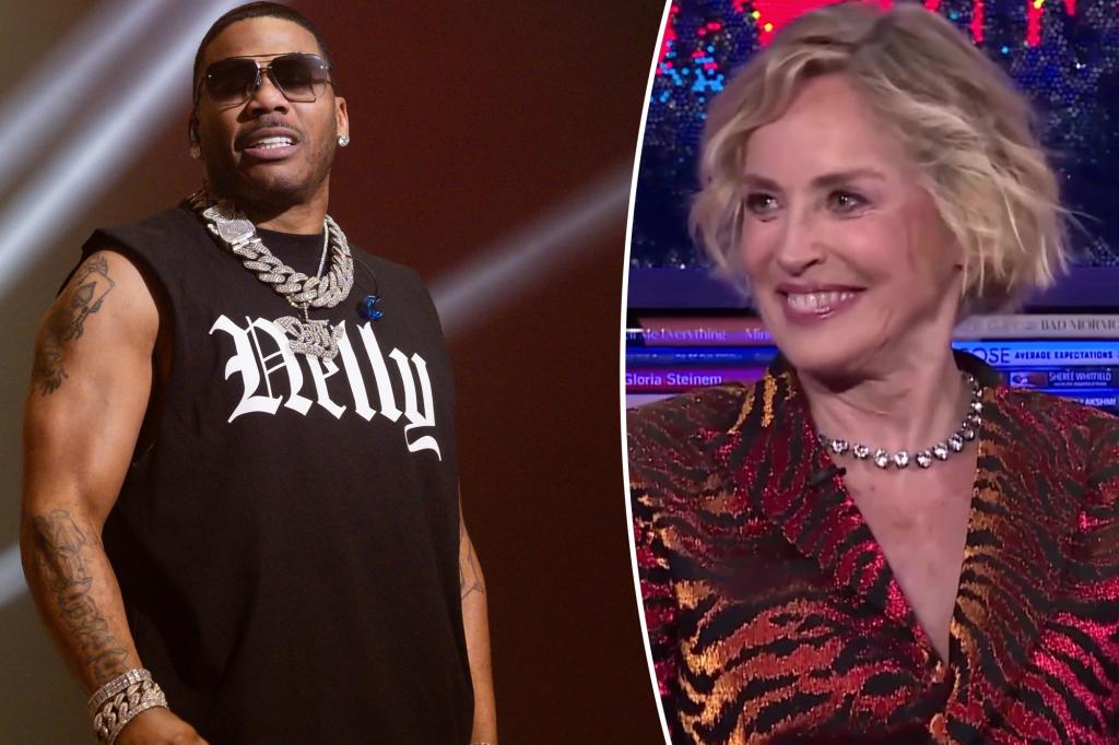 Sharon Stone shares that she dated Nelly in the past.