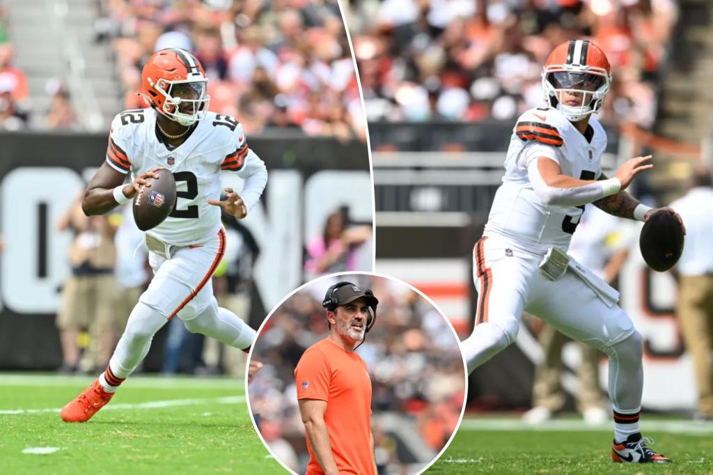 Shedeur Sanders discovers his position in the Browns quarterback lineup.